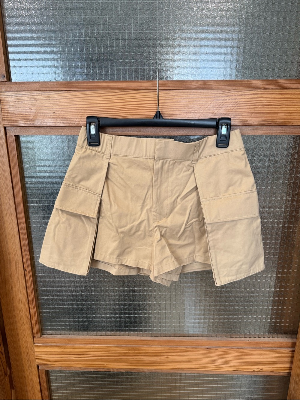Zara Beige Cargo Skort Shorts